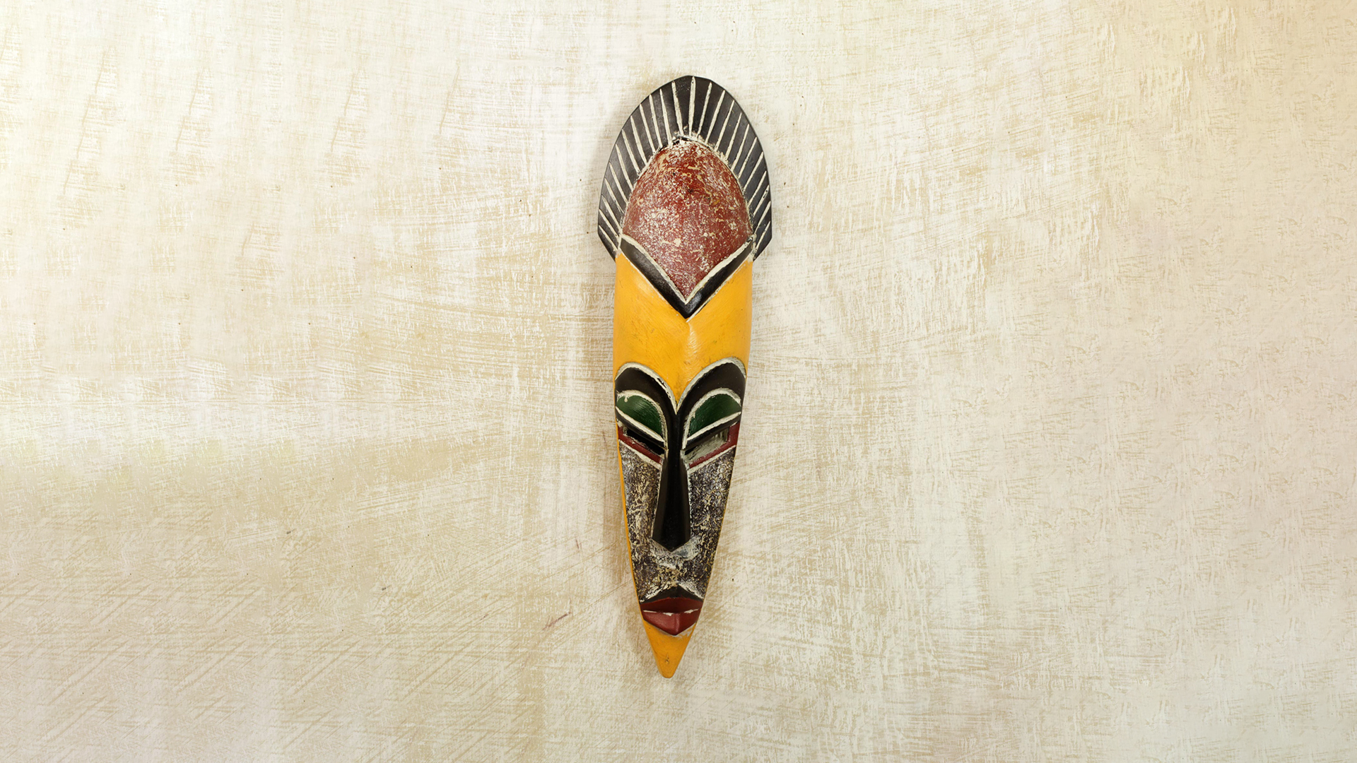 Amazon.com: NOVICA Yellow and Brown Painted Ghanaian Wood Wall